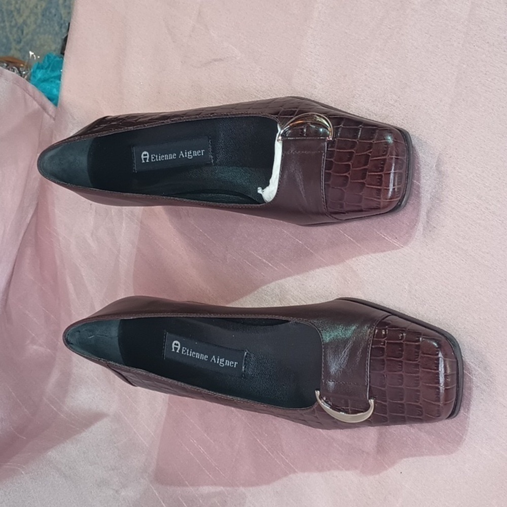 Aigner leather loafers 8.5 - Picture 2 of 12
